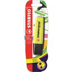 Surligneur boss original rechargeable pointe biseautée 2-5 mm jaune x 10 stabilo