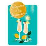 Carte de Vœux Thème Anniversaire Party Time - Plusieurs Styles - Trinquons à ton anniversaire - Draeger