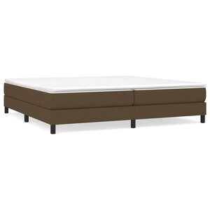 vidaXL Cadre de lit à ressorts marron foncé 200x200 cm tissu