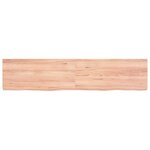vidaXL Étagère murale marron clair bois chêne massif traité