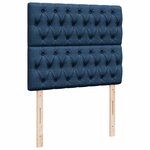 vidaXL Sommier à lattes de lit avec matelas Bleu 120x200 cm Tissu