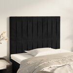 vidaXL Têtes de lit 2 Pièces Noir 100x5x78/88 cm Velours
