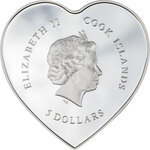 Pièce de monnaie en Argent 5 Dollars g 20 Millésime 2023 Happy Valentine BUTTERFLY