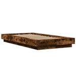 vidaXL Cadre de lit avec lumières LED chêne fumé 90x200 cm