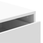 vidaXL Commode d'angle blanc 80x41x58 cm bois d'ingénierie