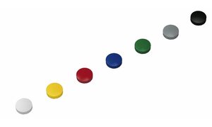 Boite de 10 Aimants ronds Ø 24mm Puiss. 0,6 kg Assorti MAUL