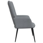 vidaXL Chaise de relaxation avec tabouret Gris clair Tissu