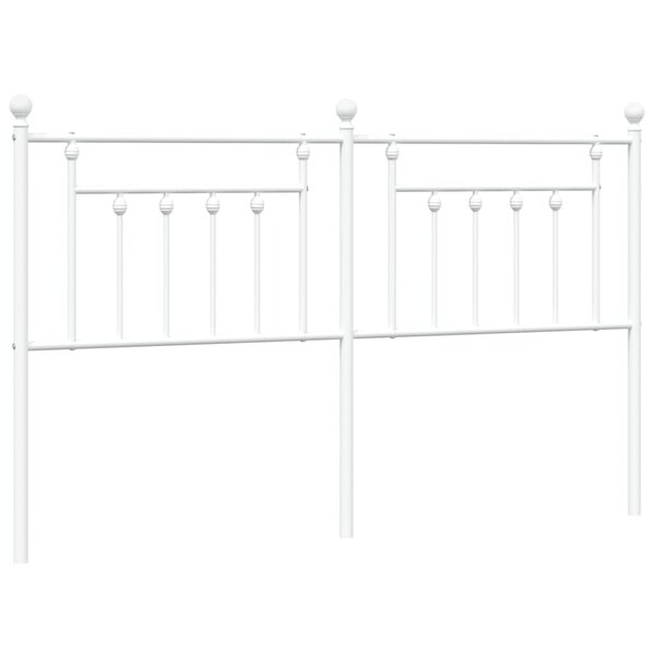 vidaXL Tête de lit métal blanc 180 cm