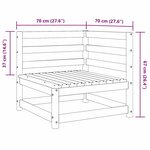 vidaXL Canapé d'angle de jardin bois de pin massif