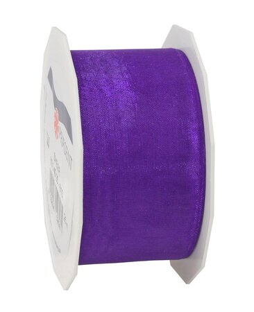 Organza sheer 25-m-rouleau 40 mm violet