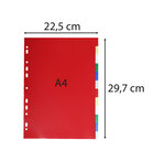 Intercalaires Polypropylène Souple 12 Positions - A4 - Couleurs Assorties - X 50 - Exacompta