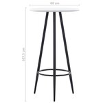 vidaXL Table de bar Blanc 60 x 107 5 cm MDF