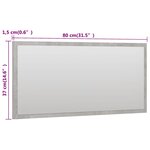 vidaXL Ensemble de meubles de salle de bain 2 Pièces gris béton