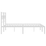 vidaXL Cadre de lit métal avec tête de lit blanc 120x190 cm