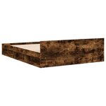 vidaXL Cadre de lit à tiroirs chêne fumé 140x200 cm bois d'ingénierie