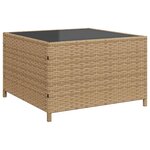 vidaXL Canapé de jardin avec table et coussins en forme de L beige
