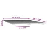 vidaXL Cadre de lit Blanc 120x190 cm Bois de pin massif