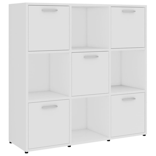 vidaXL Bibliothèque Blanc 90x30x90 cm Bois d’ingénierie