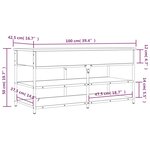 vidaXL Banc à chaussures chêne fumé 100x42 5x50 cm bois d'ingénierie