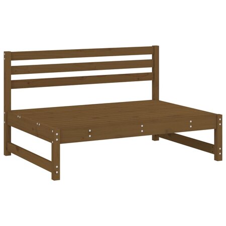 vidaXL Canapé central de jardin marron miel 120x80 cm bois pin massif