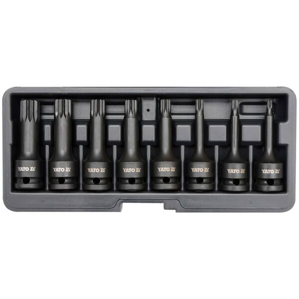 YATO Kit de douilles à impact 8 Pièces Noir YT-1069