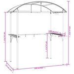 vidaXL Gazebo BBQ et étagères latérales anthracite 220x115x230cm acier