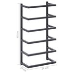 vidaXL Porte-serviette Noir 24x12x48 cm Acier