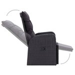 vidaXL Ensemble à manger de jardin 5 Pièces Noir