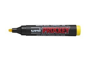 Marqueur PROCKEY PM126 Pte biseautée large 5,7mm Jaune UNI-BALL