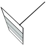 vidaXL Paroi de douche Noir 90x195 cm Verre ESG demi-dépoli
