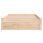 vidaXL Cadre de lit Blanc Bois massif 100x200 cm