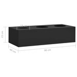 vidaXL Armoire de bureau et jardinière Anthracite 90x40x113 cm Acier