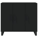 vidaXL Buffet noir 90x34x80 cm bois d'ingénierie