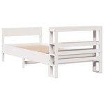 vidaXL Cadre de lit sans matelas blanc 100x200 cm bois de pin massif