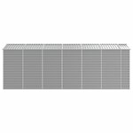 vidaXL Abri de jardin gris clair 191x555x198 cm acier galvanisé