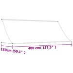 vidaXL Auvent rétractable anthracite 400x150 m tissu et acier
