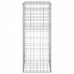 vidaXL Poteaux à panier de gabion 2 Pièces 40x40x100 cm Fer