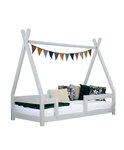 Lit cabane enfant NAKANA 90 x 190 gris clair