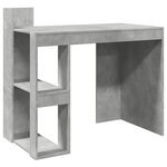 Bureau table poste de travail meuble d'ordinateur informatique étude 103 5 x 56 5 x 94 cm bois d'ingénierie gris 02_0023832