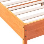 vidaXL Cadre de lit sans matelas cire marron 160x200cm bois pin massif