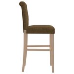 vidaXL Chaises de bar lot de 2 bois massif d'hévéa et tissu