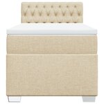 vidaXL Sommier à lattes de lit avec matelas Crème 80x200 cm Tissu