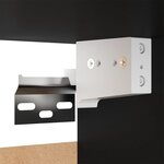 vidaXL Ensemble de meubles TV 4 Pièces Noir Bois d'ingénierie