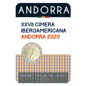 2 euros commémorative Andorre 2020 BU - Sommet ibéro américain.