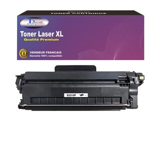 T3AZUR- Toner compatible avec brother MFC-L2802DW MFC-L2820DN  MFC-L2827DW  TN-2510XL Noir (3 000 pages)