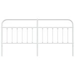 vidaXL Tête de lit métal blanc 200 cm