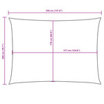 vidaXL Voile de parasol tissu oxford rectangulaire 2x3 5 m marron