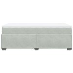 vidaXL Sommier à lattes de lit et matelas Gris clair 90x200 cm Velours