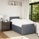 vidaXL Sommier à lattes de lit avec matelas Gris foncé 100x200 cm