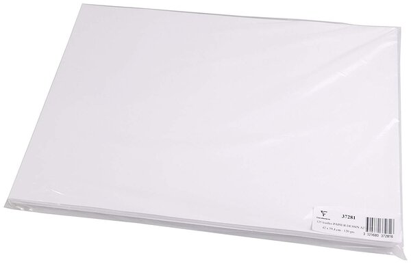 Paquet de 125F dessin A2 120g CLAIREFONTAINE